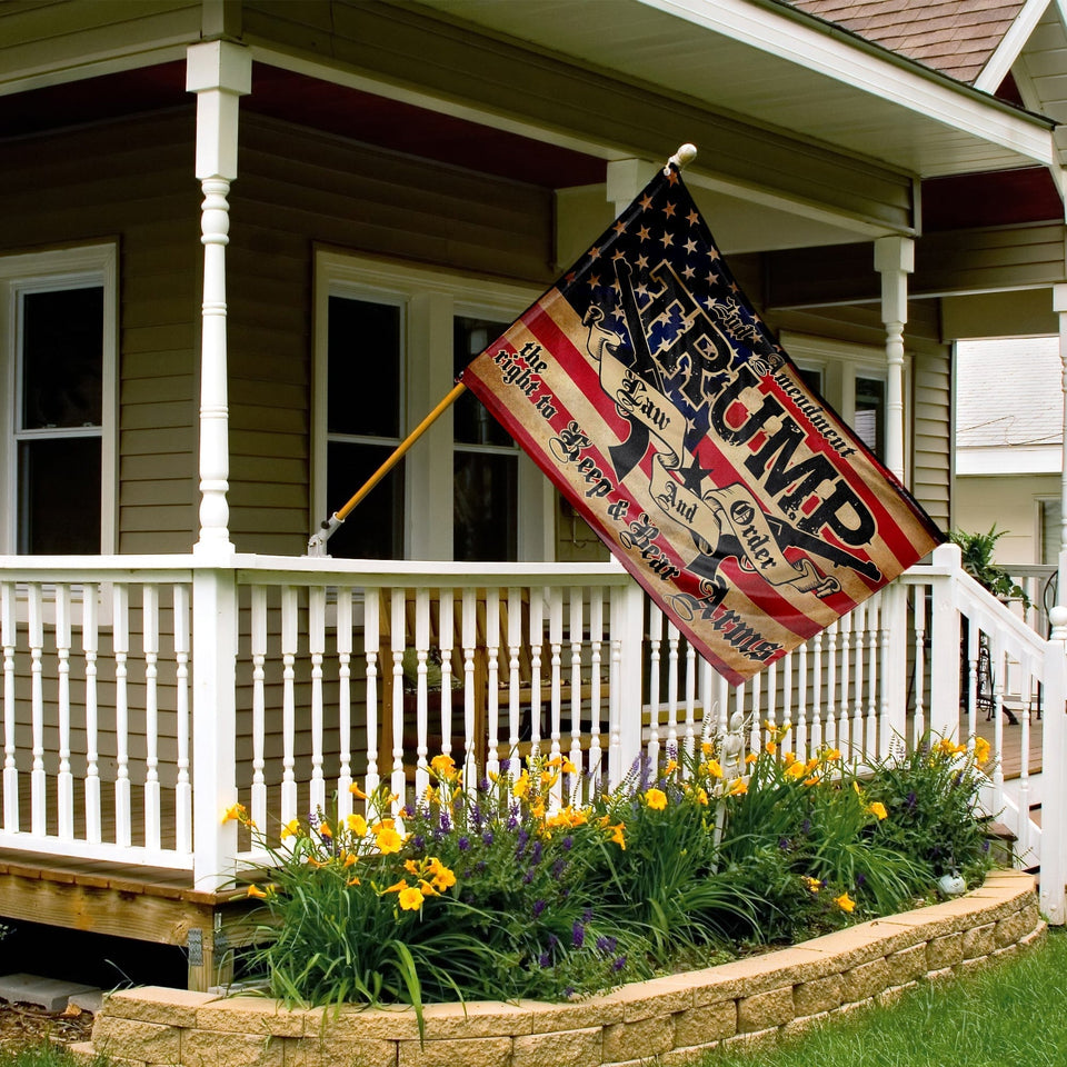 Second Amendment Flag – Law & Order Right to Bear Arms Banner