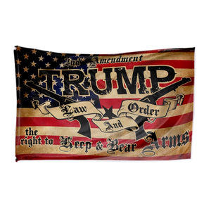 Second Amendment Flag – Law & Order Right to Bear Arms Banner