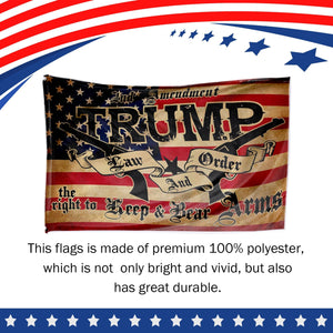 Second Amendment Flag – Law & Order Right to Bear Arms Banner