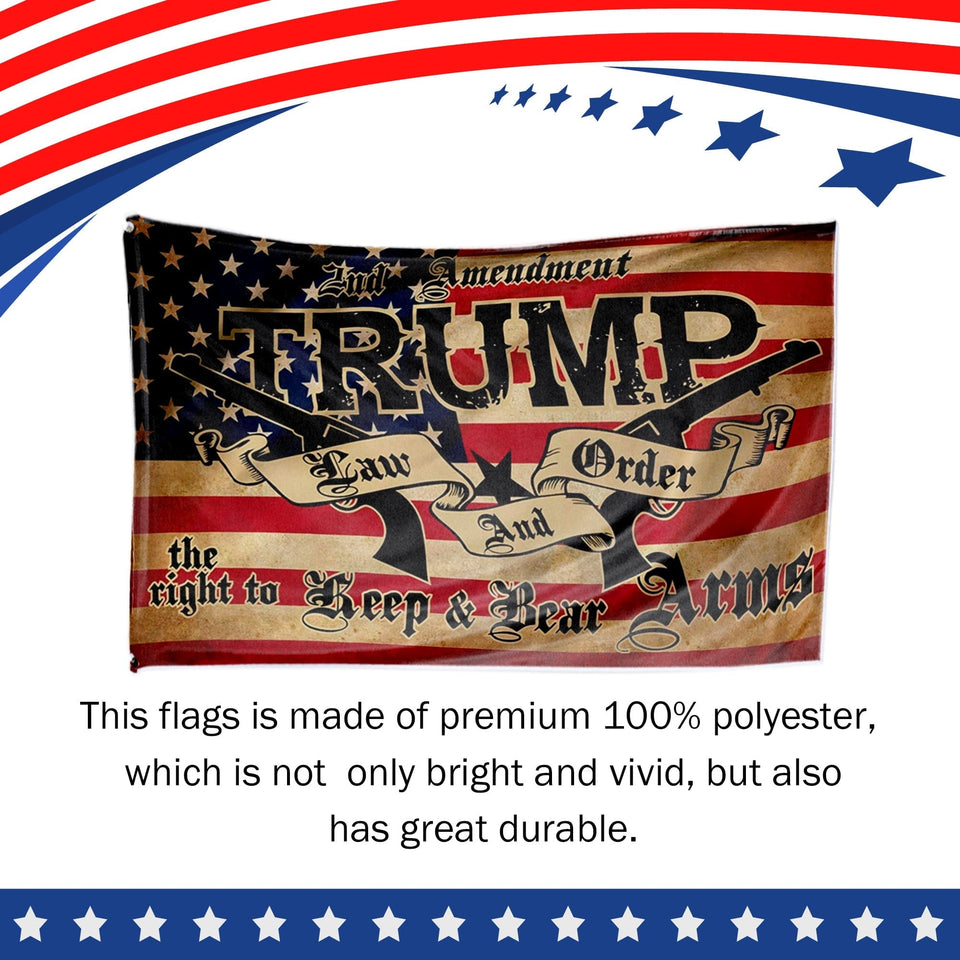 Second Amendment Flag – Law & Order Right to Bear Arms Banner
