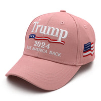 2024 “Take America Back” Embroidered Cap — Pink