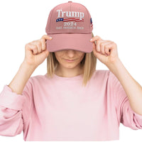 2024 “Take America Back” Embroidered Cap — Pink