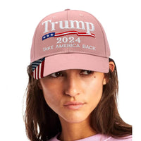 2024 “Take America Back” Embroidered Cap — Pink