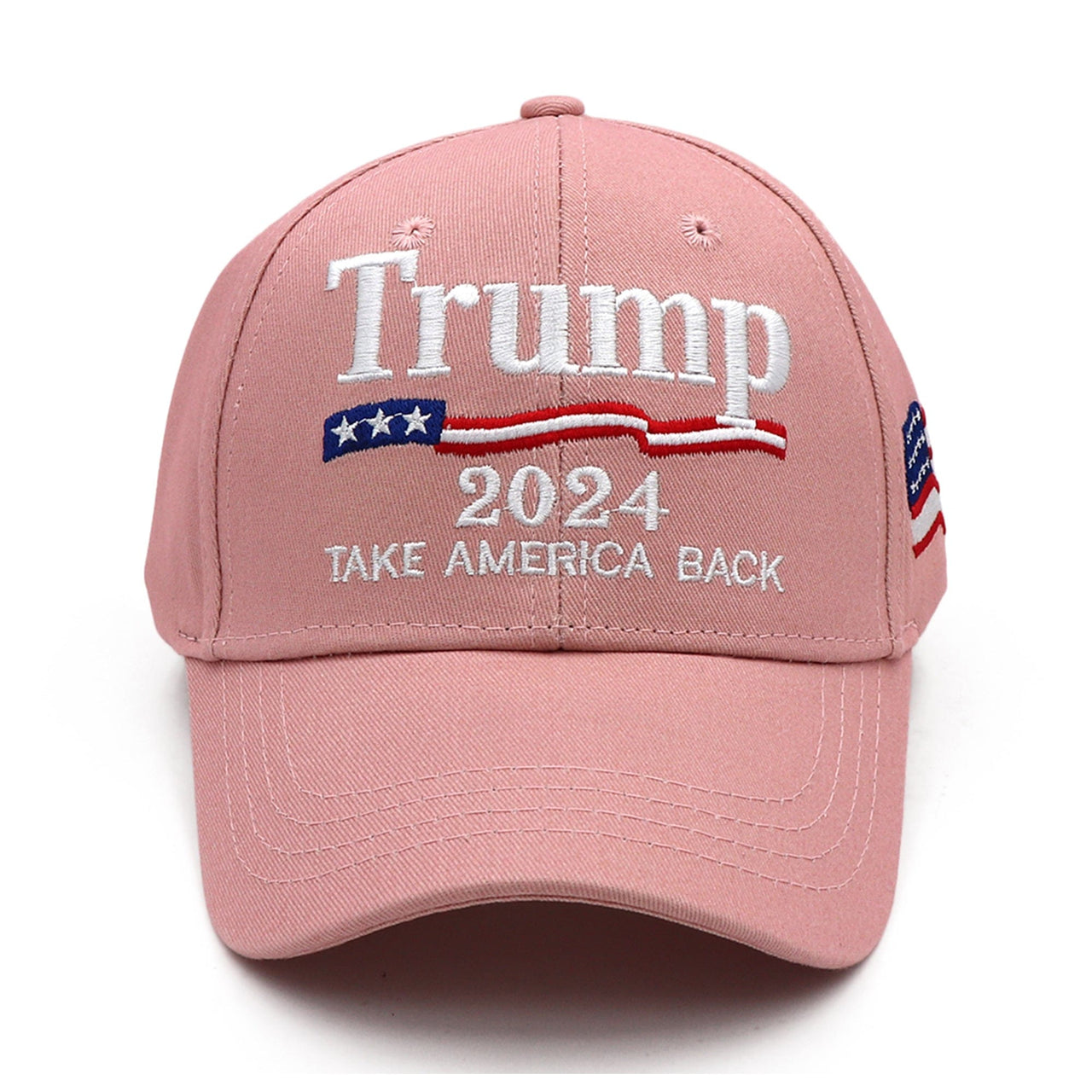 2024 “Take America Back” Embroidered Cap — Pink