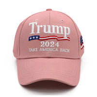 2024 “Take America Back” Embroidered Cap — Pink