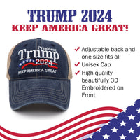 2024 “Keep America Great” Vintage Denim Trucker Hat