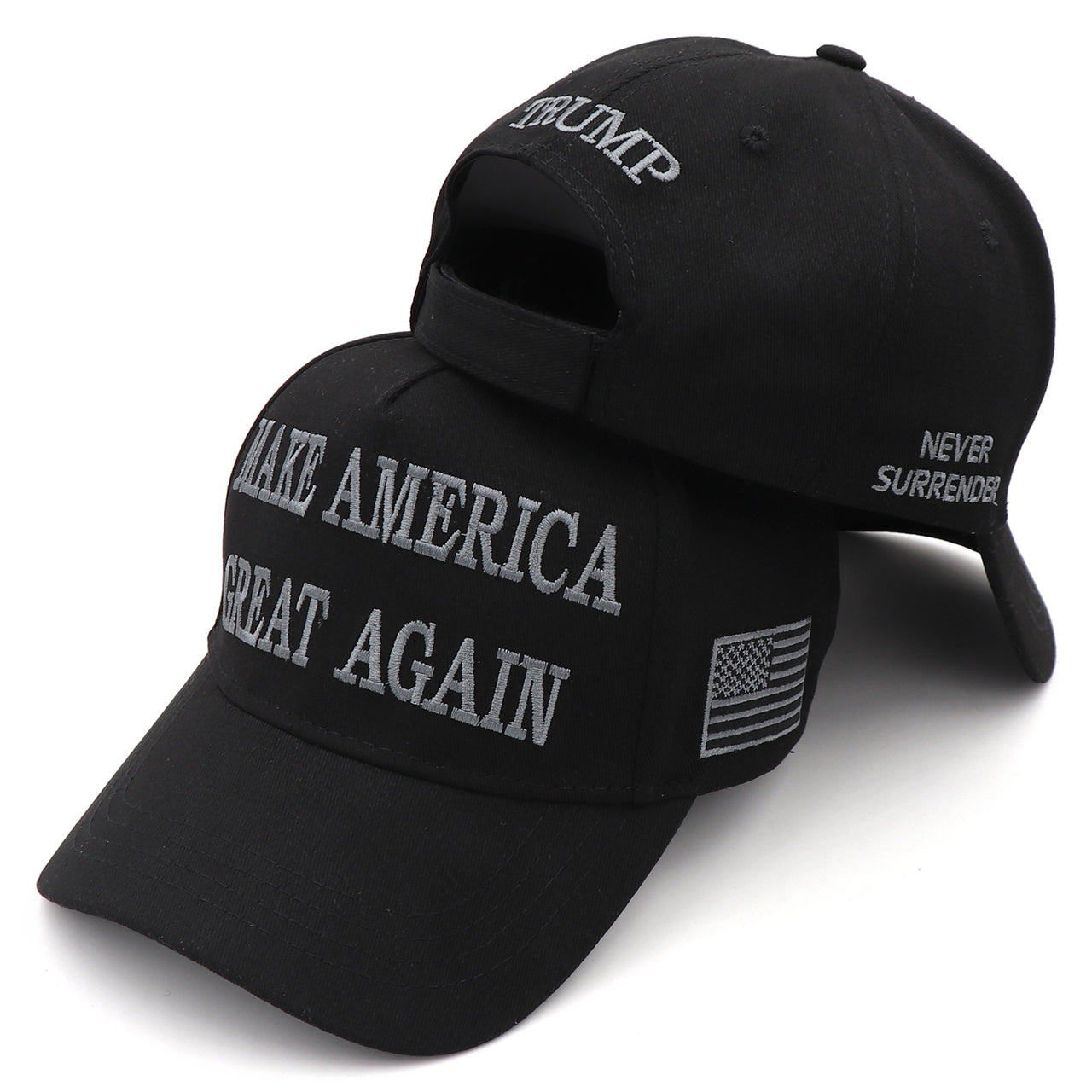 New MAGA 45 47 Black Hat (Silver)