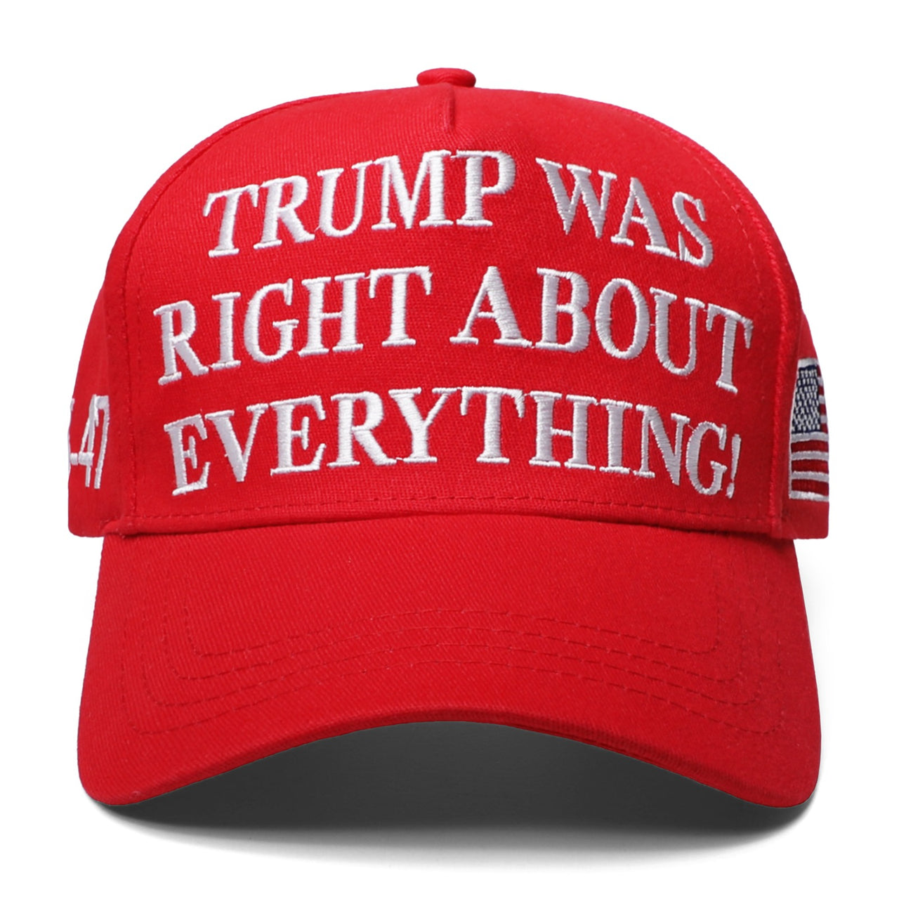 Red - Was Right About Everything - Embroidered Cap  45 – 47