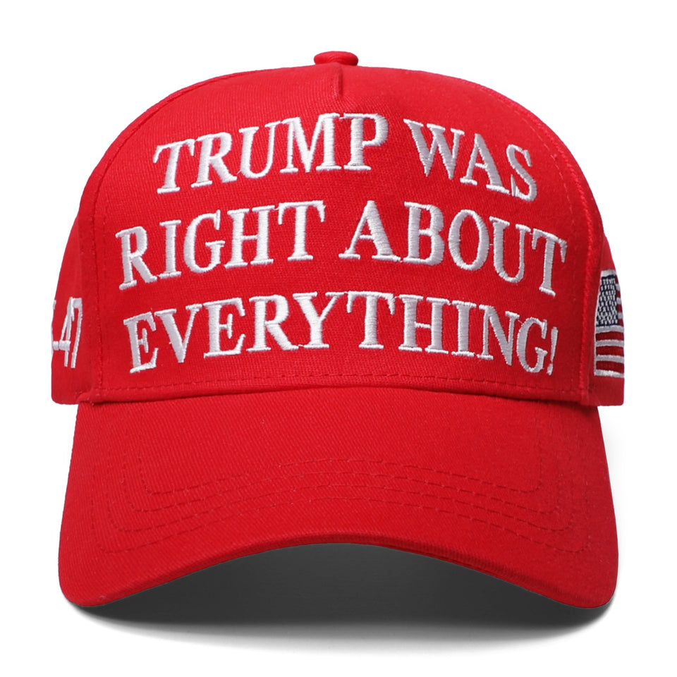 Red - Was Right About Everything - Embroidered Cap  45 – 47