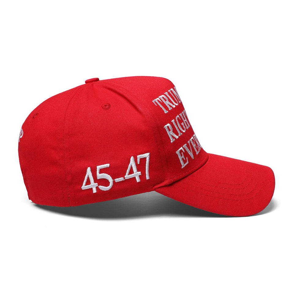 Red - Was Right About Everything - Embroidered Cap  45 – 47