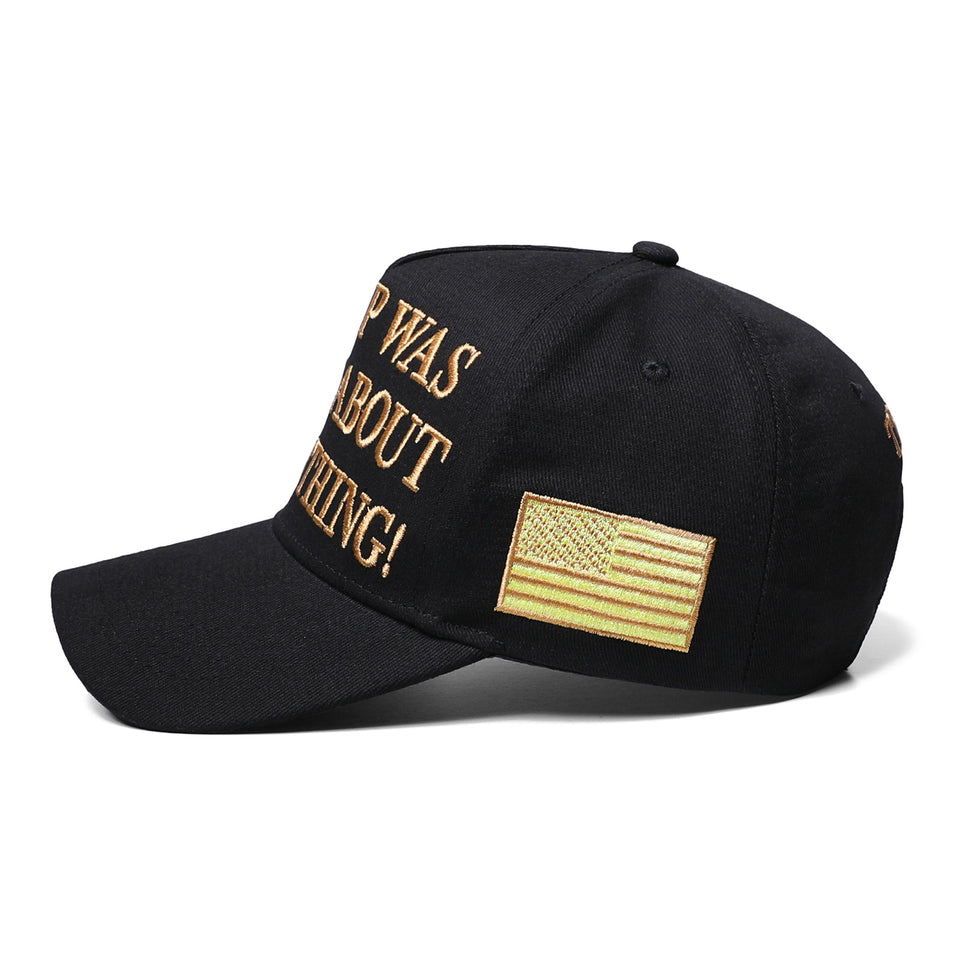 Black- Gold - Was Right About Everything - Embroidered Cap  45 – 47