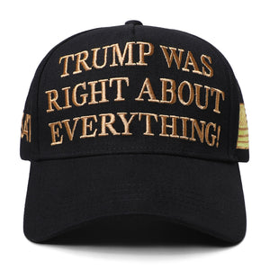 Black- Gold - Was Right About Everything - Embroidered Cap  45 – 47