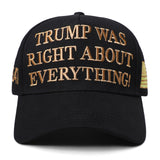 Black- Gold - Was Right About Everything - Embroidered Cap  45 – 47