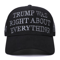 Black- Silver - Was Right About Everything - Embroidered Cap  45 – 47