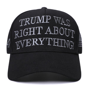 Black- Silver - Was Right About Everything - Embroidered Cap  45 – 47