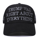 Black- Silver - Was Right About Everything - Embroidered Cap  45 – 47