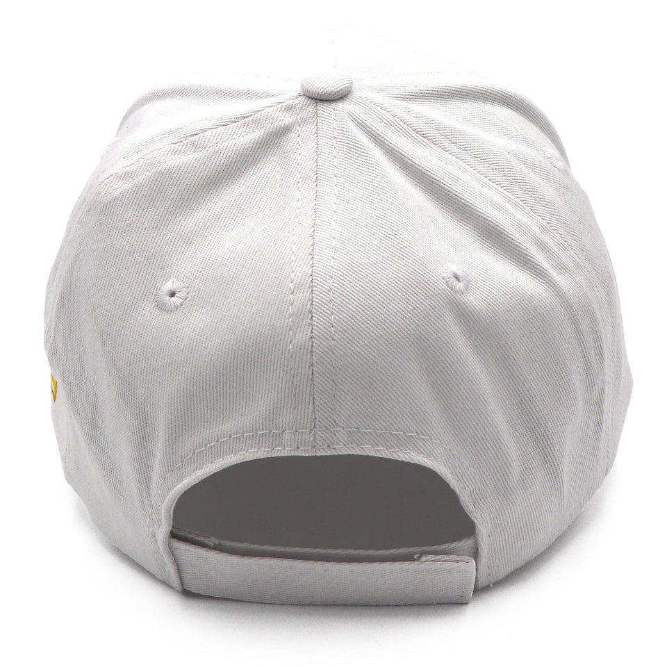 White Gold 47 Presidential Tribute Hat – Adjustable , Embroidered USA Flag