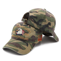 USA 250th Anniversary Eagle Embroidered Cap (1776–2026) –  Camo