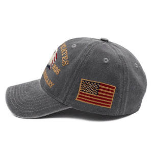 USA 250th Anniversary Eagle Embroidered Cap (1776–2026) – Gray