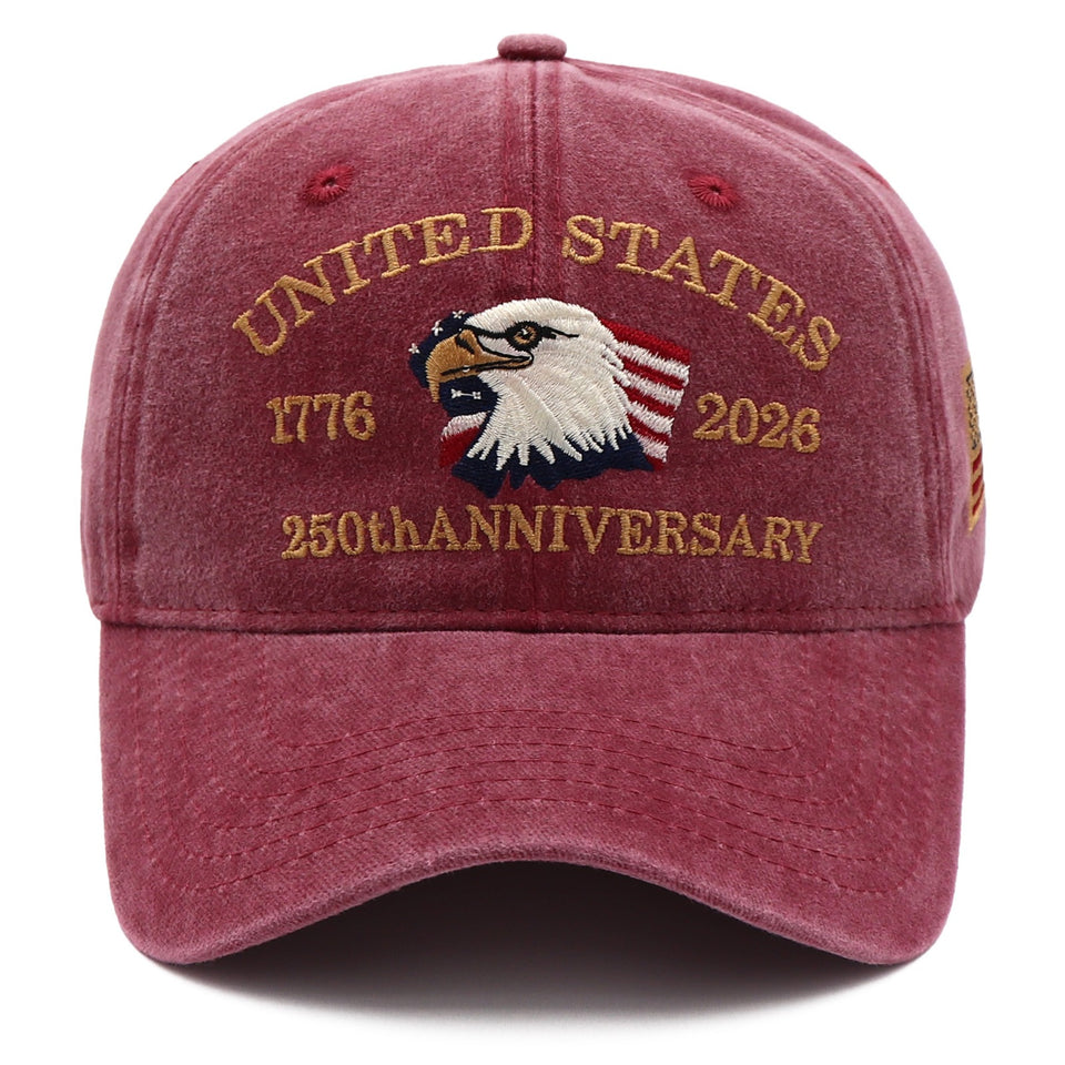 USA 250th Anniversary Eagle Cap (1776–2026) —  Embroidered