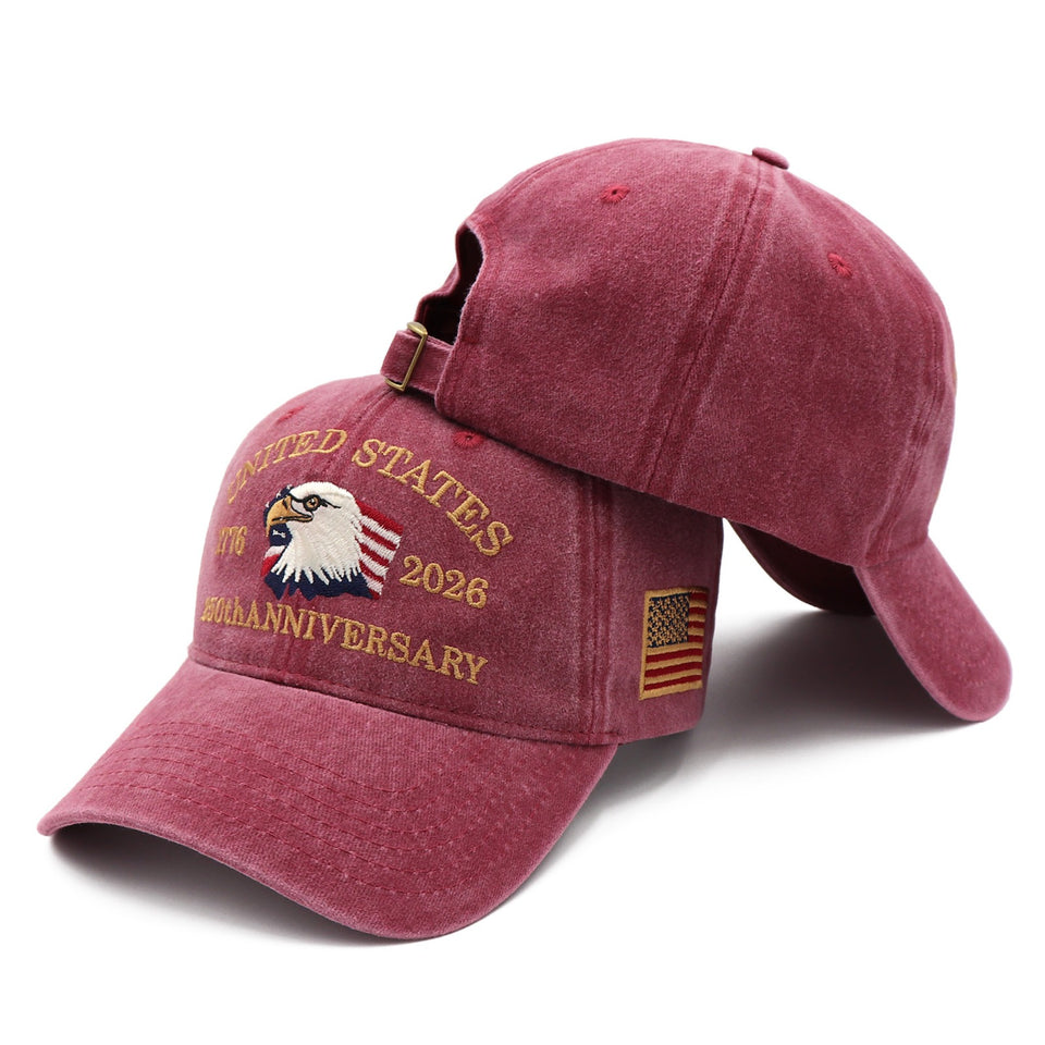 USA 250th Anniversary Eagle Cap (1776–2026) —  Embroidered