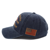 USA 250th Anniversary Eagle Embroidered Cap 1776 – 2026 – Washed Navy