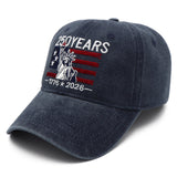 Freedom 250th hat - 1776-2026 eagle embroidered adjustable navy baseball cap