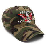 Freedom 250th Hat – 1776-2026 Eagle Embroidered Adjustable Camo Baseball Cap
