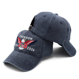 Freedom 250th Hat – 1776-2026 Eagle Embroidered Adjustable Navy Baseball Cap