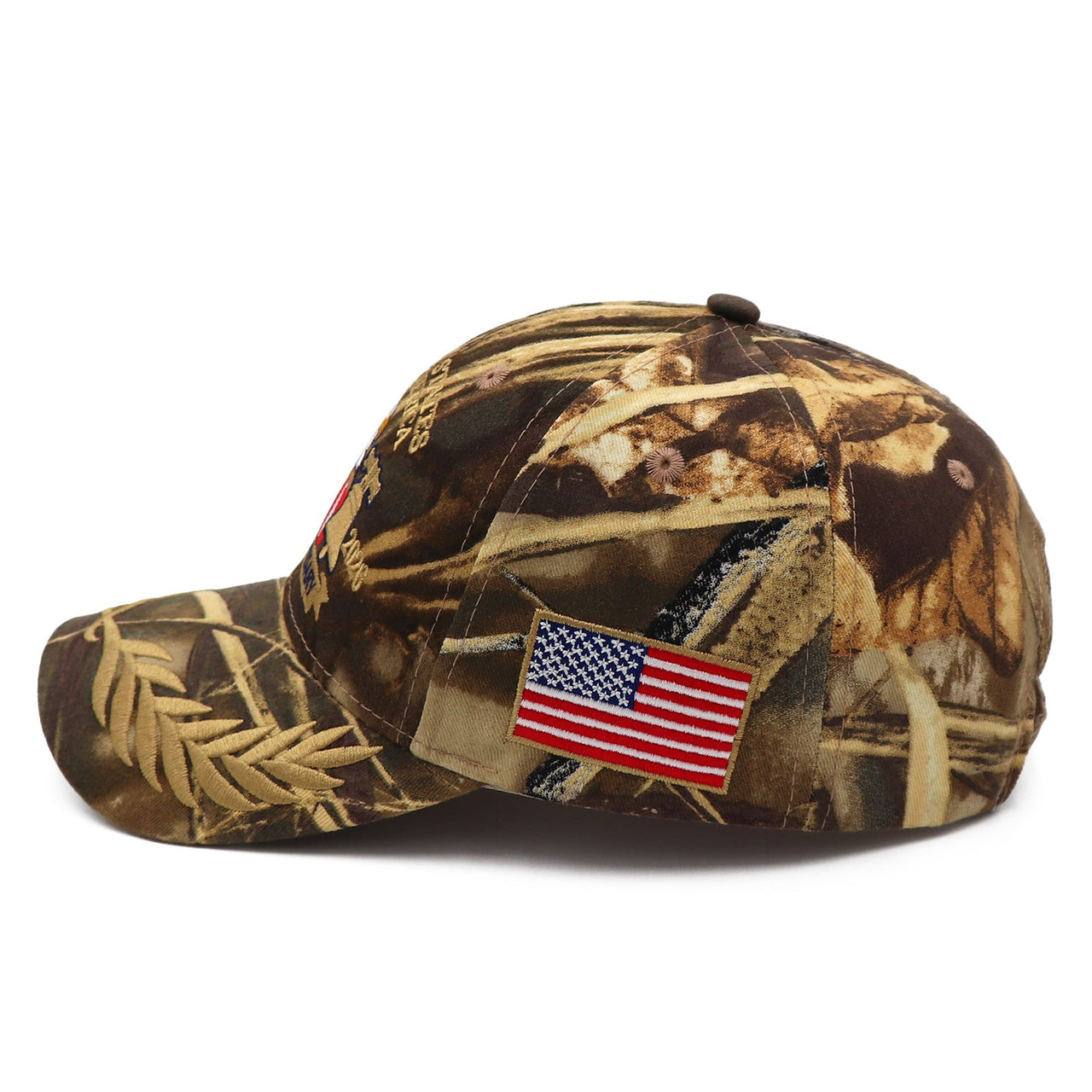 (Exclusive) United States of America 250th Anniversary Embroidered Cap — Camo Patriotic Hat (1776–2026)