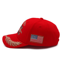 (Exclusive) United States of America 250th Anniversary Embroidered Cap — Red Patriotic Hat (1776–2026)