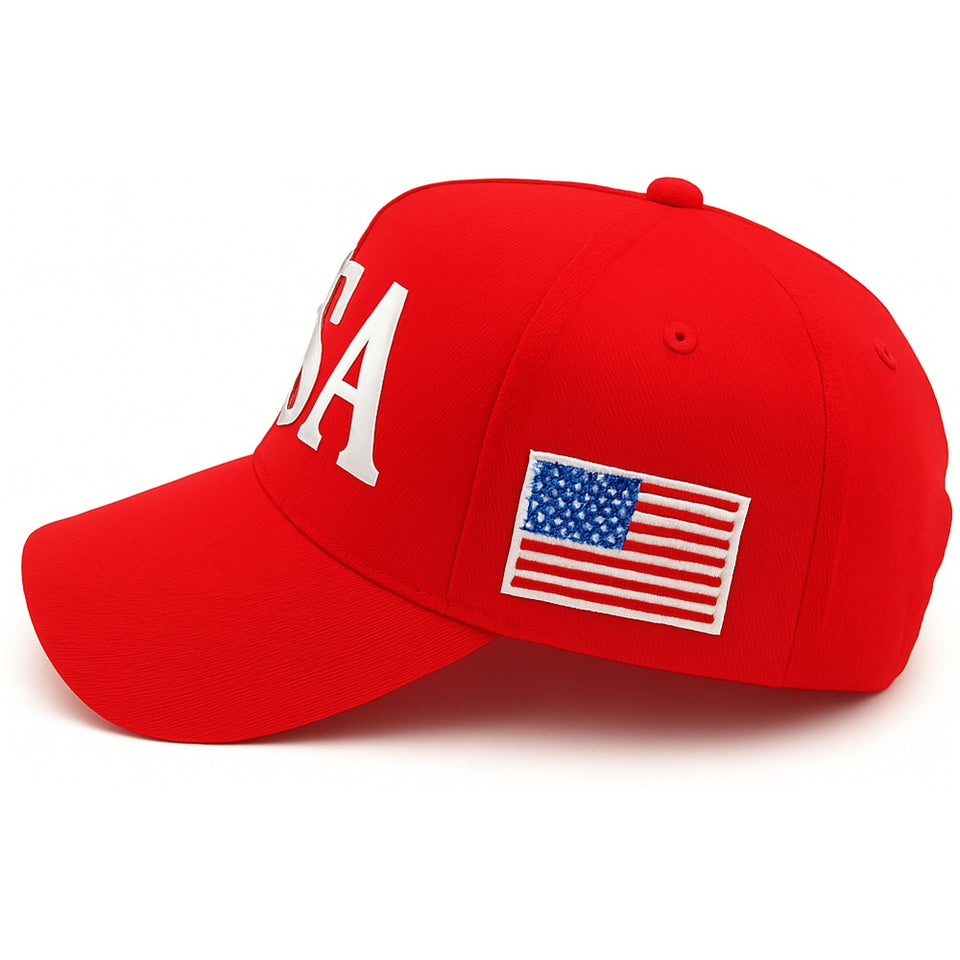 RED USA 250th Anniversary Hat (1776–2026) — Red Embroidered Cap