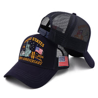 United States 250th Anniversary Trucker Hat | America 1776–2026 Patriotic Embroidered Mesh Cap