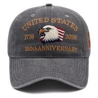 Exclusive USA 250th Anniversary Eagle Cap (1776–2026) —  Embroidered