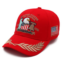 (Exclusive) United States of America 250th Anniversary Embroidered Cap — Patriotic Hat (1776–2026)