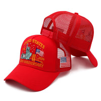 United States 250th Anniversary Trucker Hat | America 1776–2026 Patriotic Embroidered Mesh Cap
