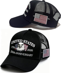 United States 250th Anniversary Eagle Baseball Hat – 1776–2026 Patriotic Mesh Cap