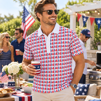 45/47 Presidential Polo Shirt in white – at a backyard barbecue