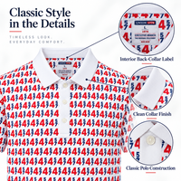45/47 Presidential Polo Shirt in white – collar label and construction details