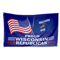 Proud Wisconsin Republican 3x5 ft flag