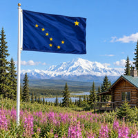 Alaska State Flag 3x5 displayed outdoors