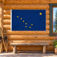 Alaska State Flag 3x5 displayed outdoors