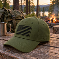 America 250th Anniversary Flag Cap - Army Green - lifestyle