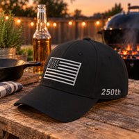 America 250th Anniversary Flag Cap - Black - lifestyle