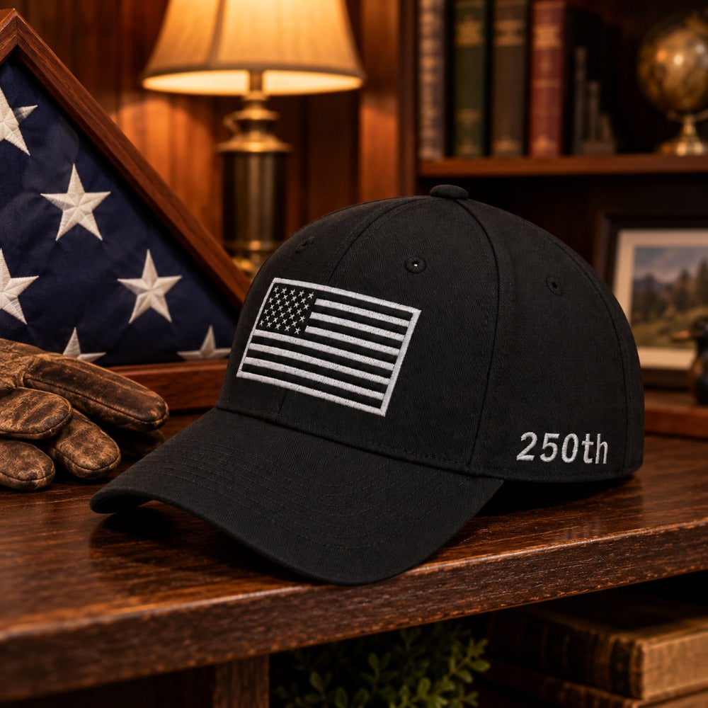 America 250th Anniversary Flag Cap - Black - lifestyle