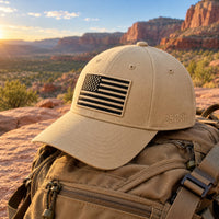 America 250th Anniversary Flag Cap - Desert Sand - lifestyle