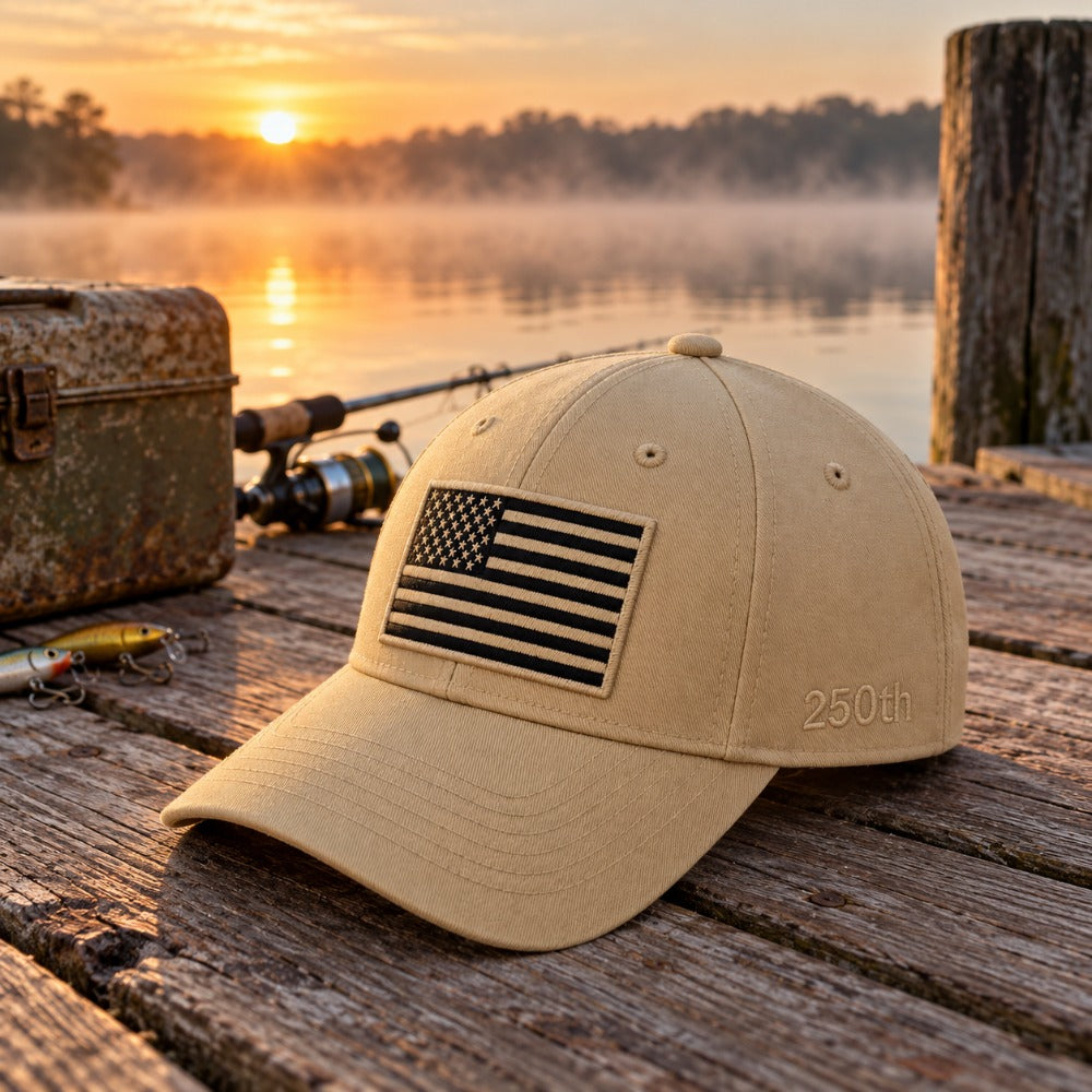 America 250th Anniversary Flag Cap - Desert Sand - lifestyle
