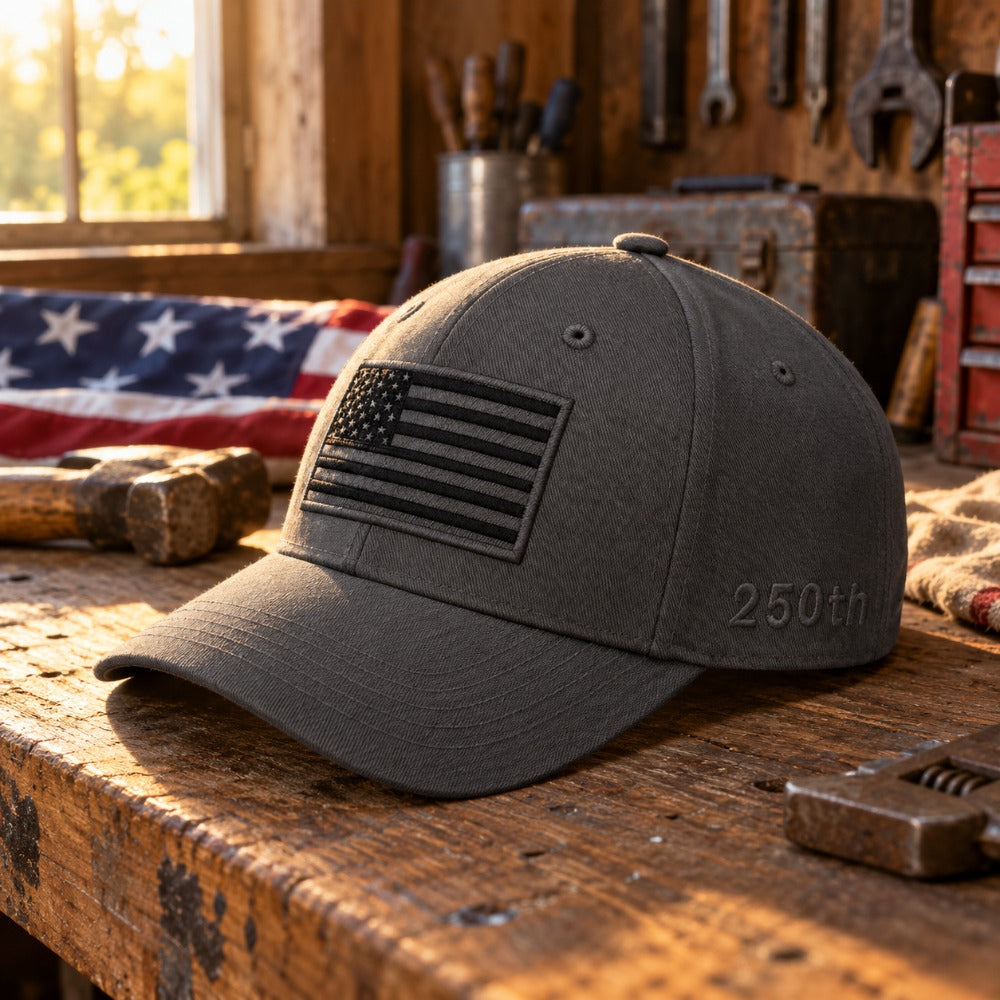 America 250th Anniversary Flag Cap - Gray - lifestyle