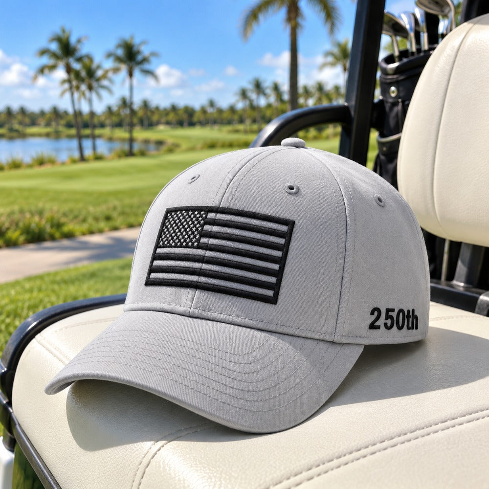 America 250th Anniversary Flag Cap - Light Gray - lifestyle