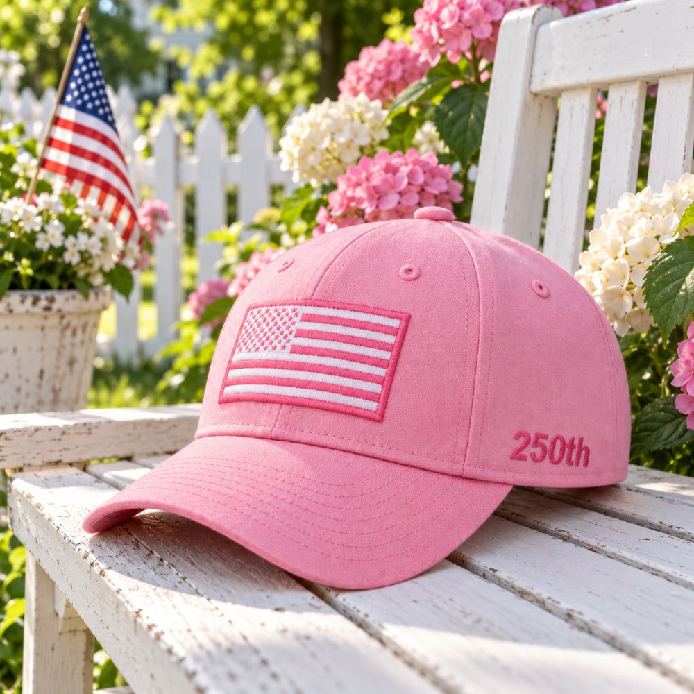 America 250th Anniversary Flag Cap - Pink - lifestyle